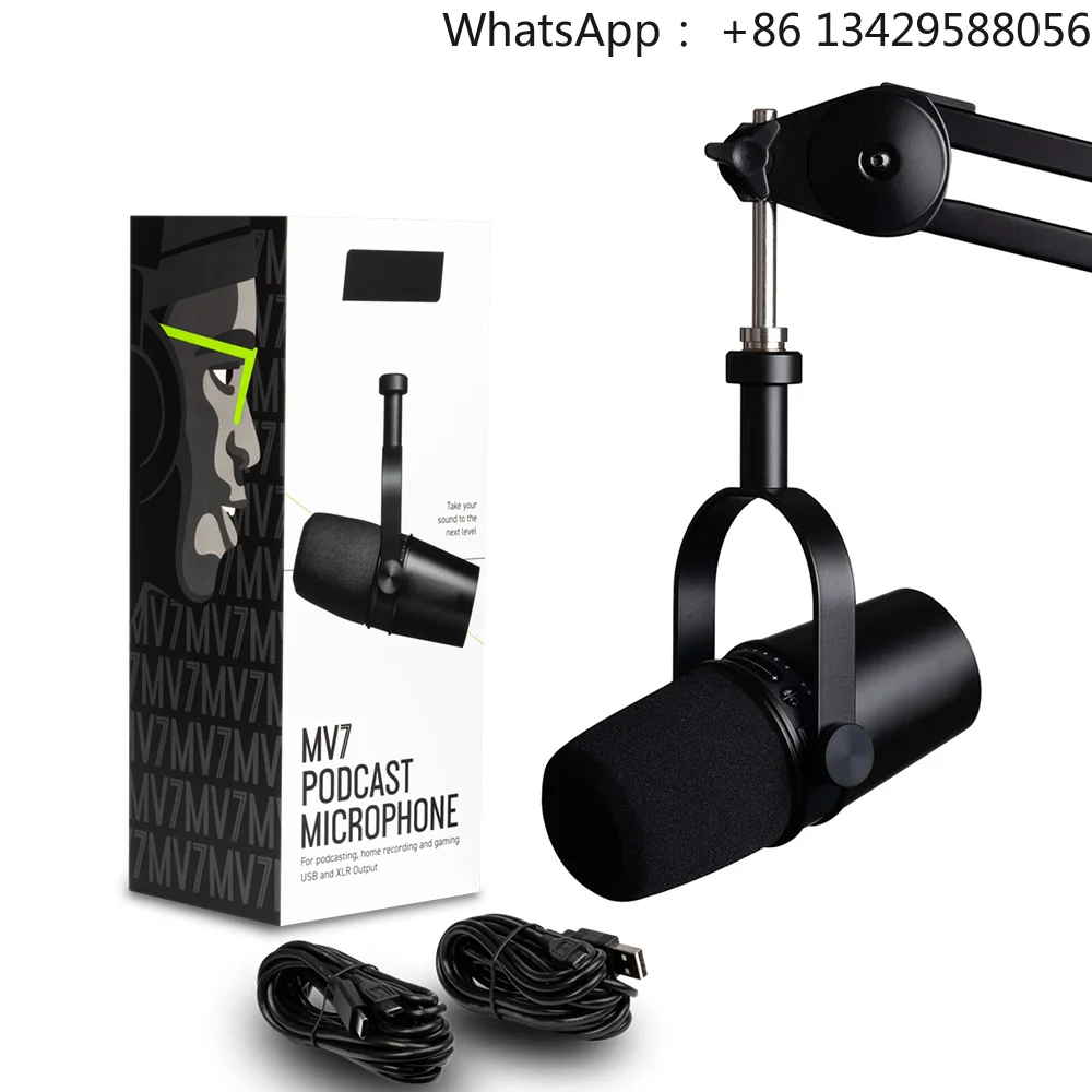 Microphone Mv7 Usb Podcast Microphone for Podcasting Conference Room Desktop Usb Mic Sound Card Desktop Notebook Computer