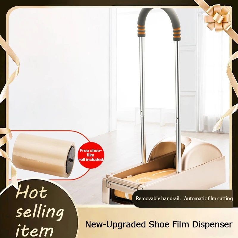 Smart New Model Foot Operated Automatic Shoe Film Wrapping Machine For Home Indoor Use With Disposable Protective Cover
