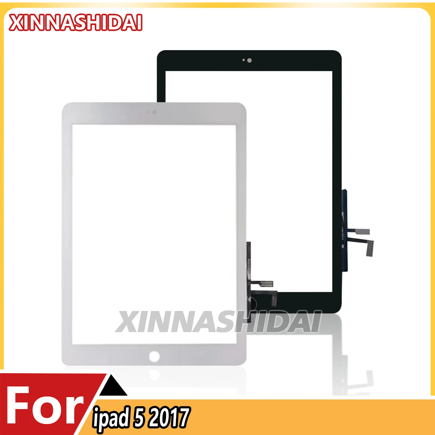 HD Touch Screen Digitizer Front Glass Panel for iPad 5 (2017) A1822/A1823 - Includes Adhesive  - Premium Repla