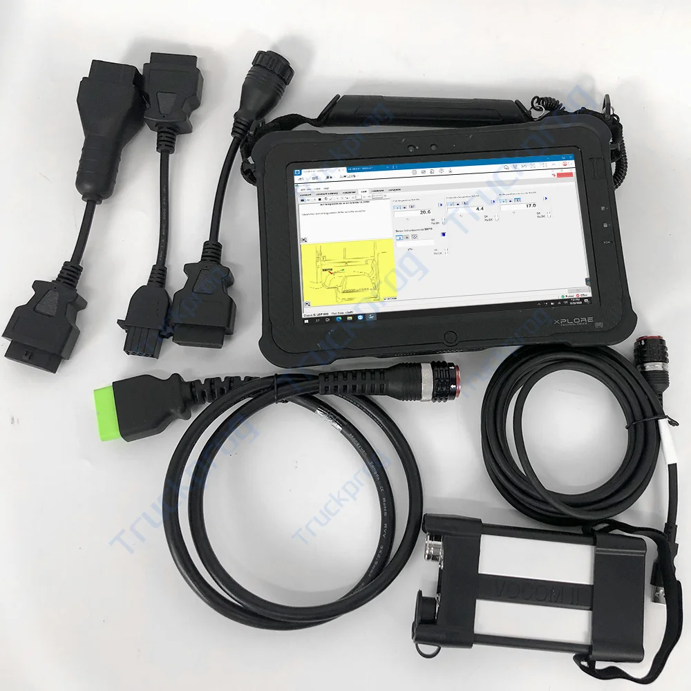 Xplore tablet Vol-vo Vocom 2 88890400 Truck Diagnosis Premium Tech Tool OBD 2 Scanner PTT for Ren-Ault UD Mack Diagnostic Tool