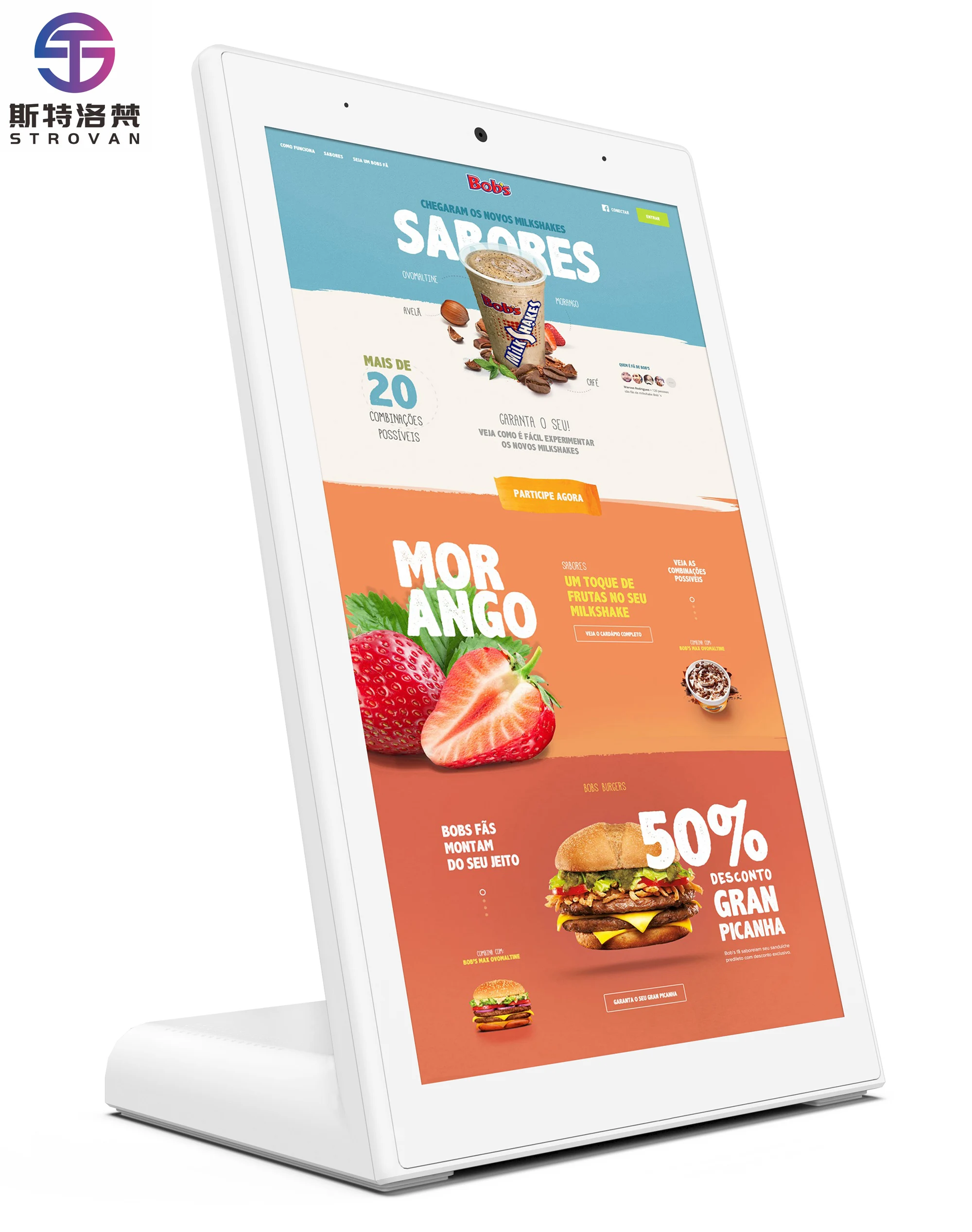 Premium Quality 10.1 Inch Vertical L Shape Touchable Digital Tablet Self Order Products Display  11 Smart Tablet Pc