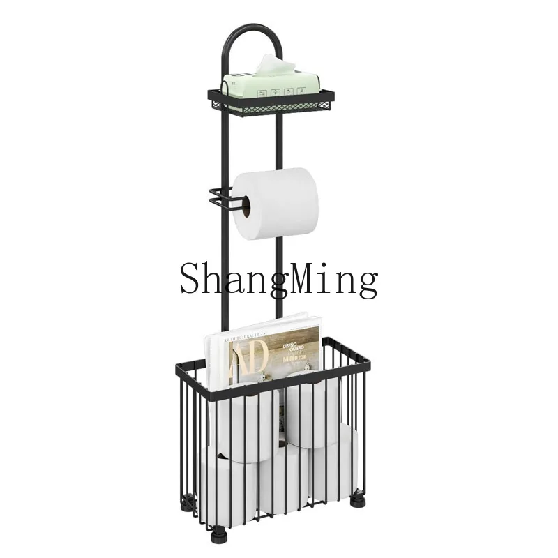 ZYY Exquisite Premium Household Simple Toilet Paper Towel Rack Storage Rack Bathroom with Tablet Storage Rack