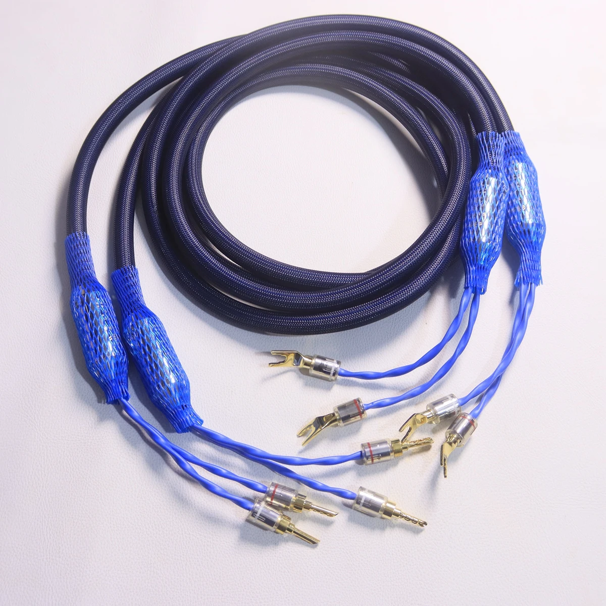 Netherlands Silver 770L Speaker Cable G7 25th Anniversary Edition Top Royal Signature amplifier wire With original banana/Y plug