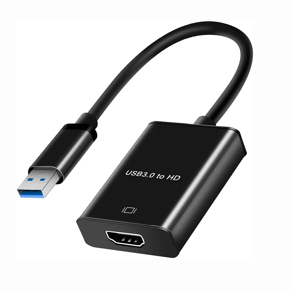 USB 3.0 to HDMI-compatible Converter 1080P USB External Video Card Adapter Cable Compatible with Windows 10/11/MacOS 10.15 PC