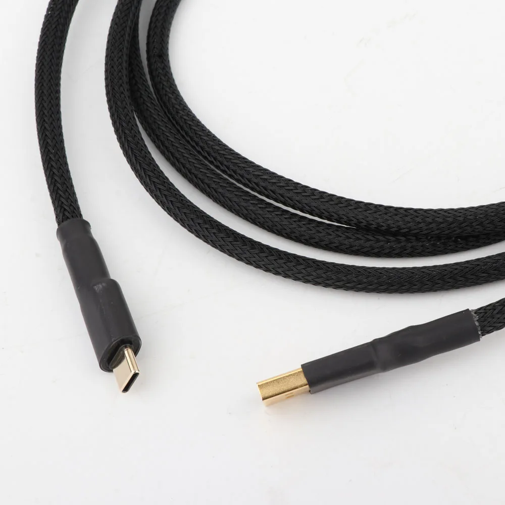 Preffair Premium X401 AC USB Type-C to USB-A 2.0 Male Charger Cable Silver Plated OFC Flexible Fast-Charging Cable