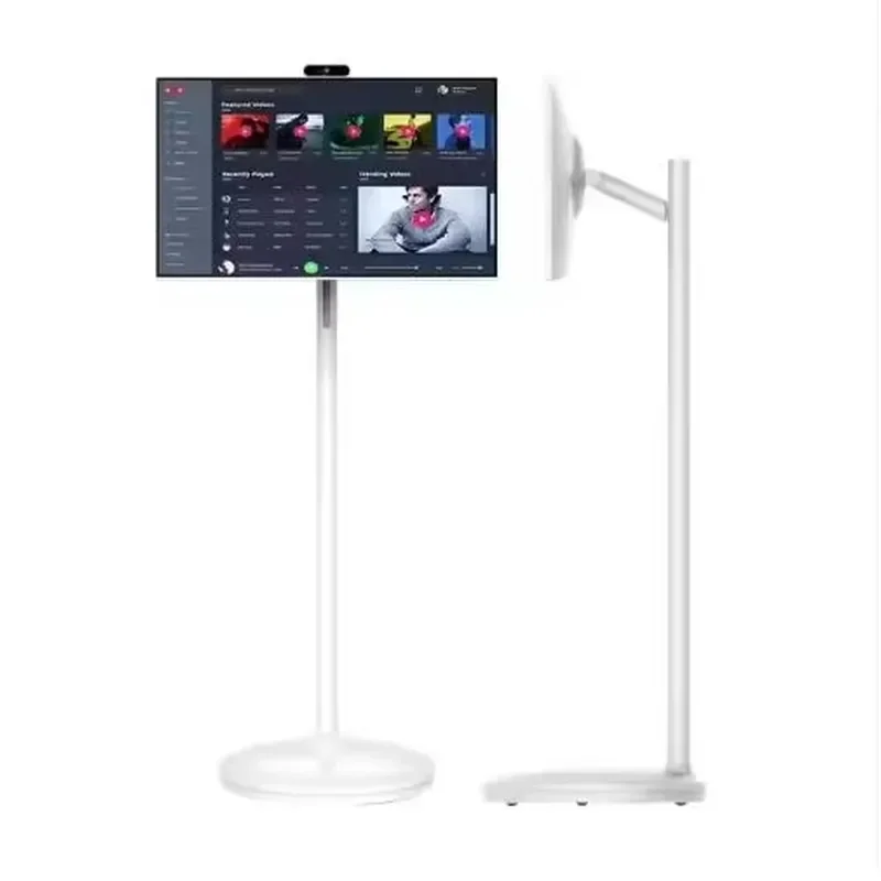 27 Inch Android Touch Screen Monitor Portable LCD Display with Battery Rotating Stand HD Panel for Home Office Gaming Use