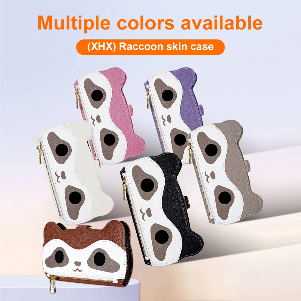 Cartoon Raccoon Shape Wallet Phone Case for Apple iPhone 18 17 16 15 14 13 12 Pro Max Air Cases Cover PU Leather Zipper Pocket