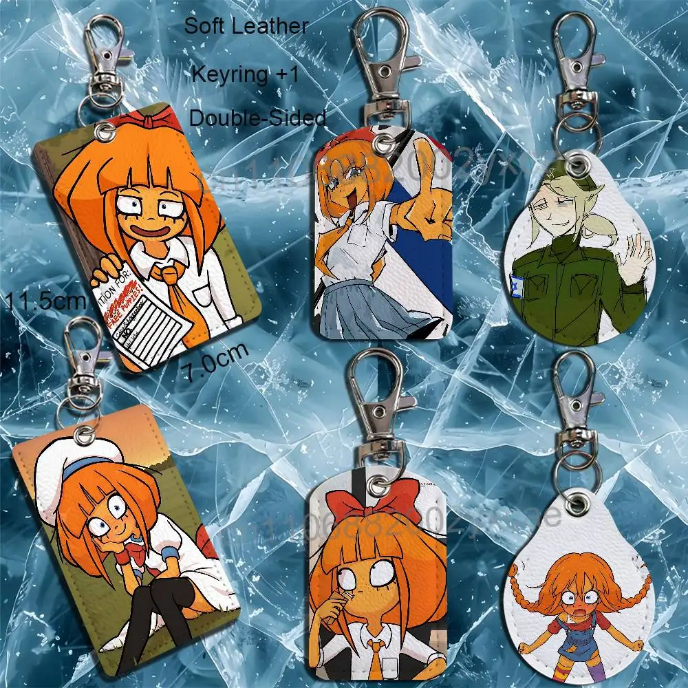 Cartoon characters Yana Ongezellig Mymy Keychain Holder Suitable For Subway Bank Card Bus Card Case Badge Holder Wallet Card