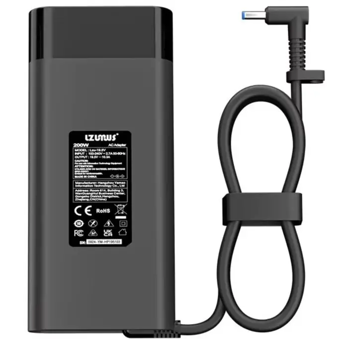 19.5V 10.3A 200W AC Laptop Power Adapter For HP ZBook 17 G5 Series, HP Laptop 15-dc0000 Series,TPN-DA10, L00818-850, L00895-003