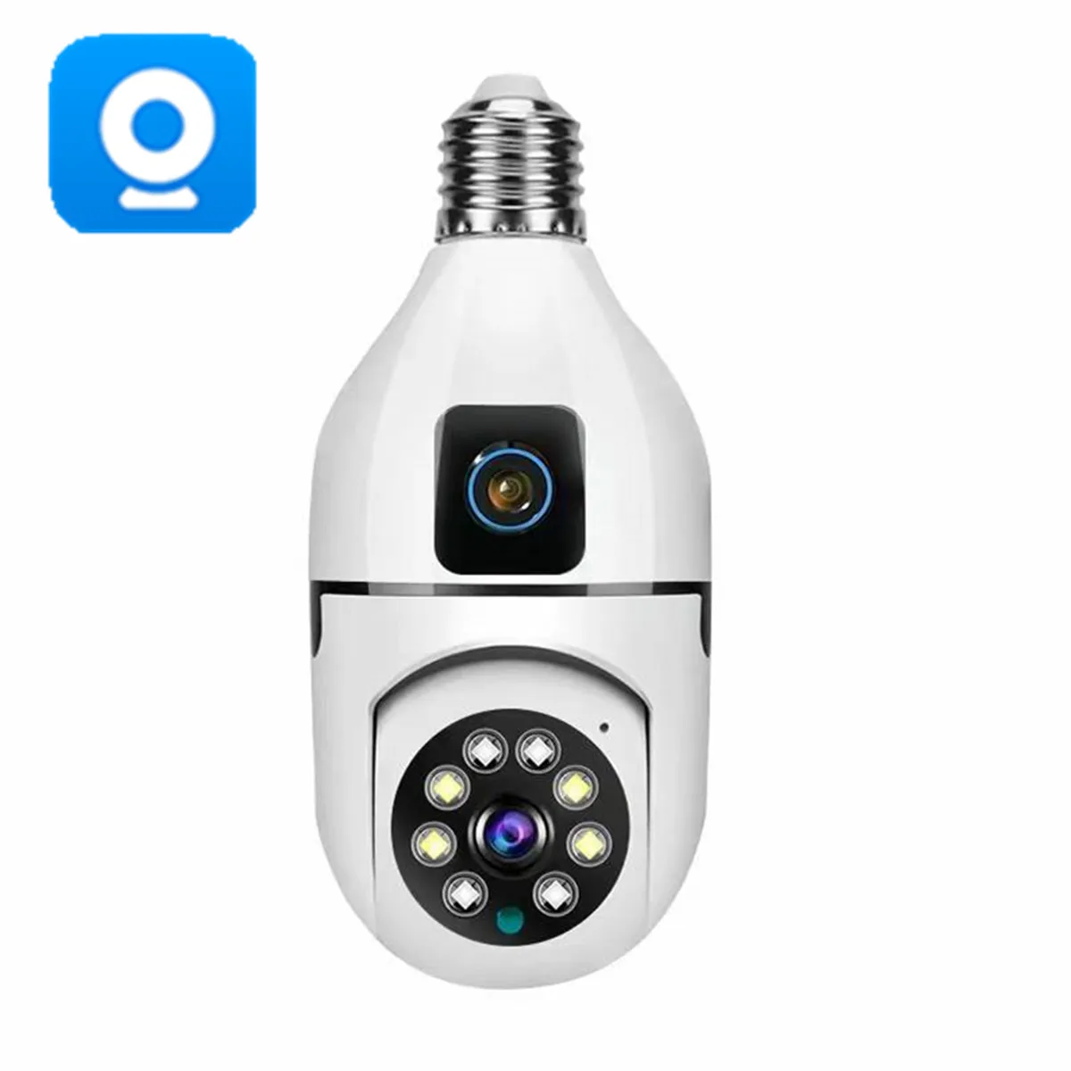 4MP V380/Yoosee  E27 Lamp Head Socket Full Color Wireless PTZ IP Dome Camera  Intercom Home Security CCTV Baby Monitor