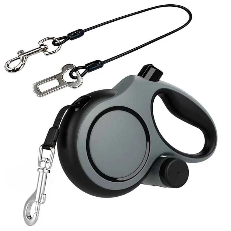 Retractable dog leash,  pet dog walking leash Bring a car seat belt，Roulette Collar for Small Big Dog  Accessories Adjustable