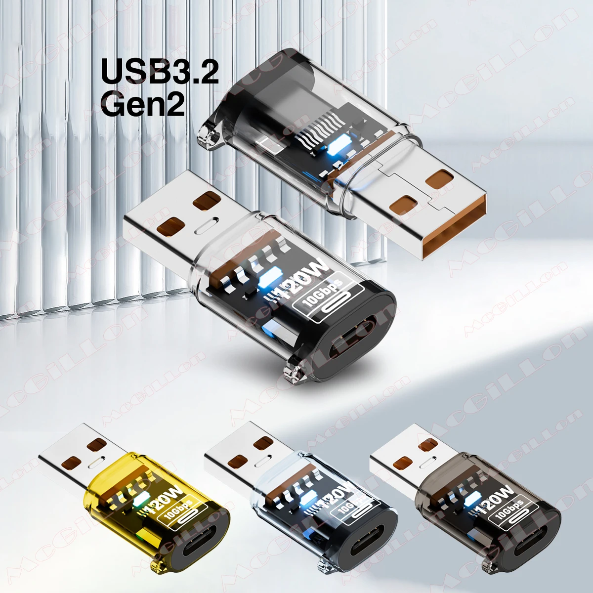 120W Fast Charging USB 3.2 to Type C Adapter OTG 10GB High Speed Data Audio Transfer For PC Tablet Xiaomi Huawei USB C Converter