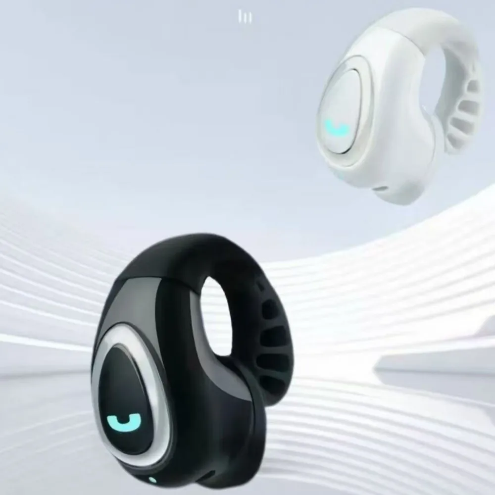 Wireless Single Ear Headset Mini Size Ultra-Light Open-Ear Earbuds HiFi Sound Bluetooth 5.3 Clip-On Earphone Running