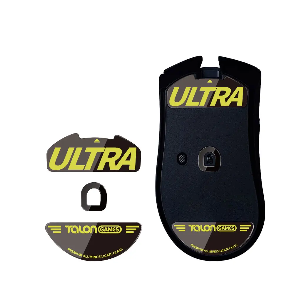TALONGAMES Glass Mouse Feet Skate Mouse Sensor Skate Glide Pads Rounded Curved Edge Pad For Razer DeathAdder V4 Pro Mouse