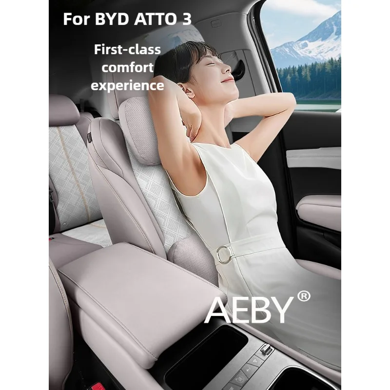 AEBY For BYD ATTO 3 Smart Driving Edition 2022-2025 Memory Foam Back Pillow,Car Seat Comfort Accessories,Ergonomic Lumbar