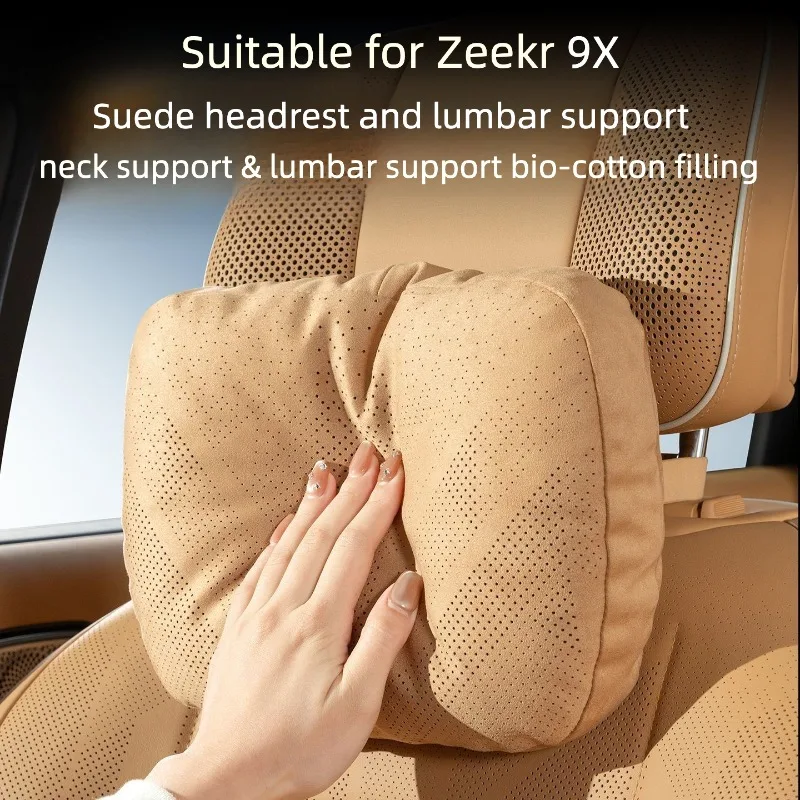 For Zeekr 9X 2025‑2026 Car Seat Neck Pillow & Lumbar Support Cushion,Ergonomic Headrest Waist Pillow Interior Tuning Accessories
