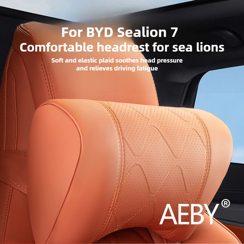 AEBY For BYD Sealion 7 2024 Car Headrest Pillow Ergonomic Lumbar Cushion Support, Memory Foam Back Comfort Car Accessories
