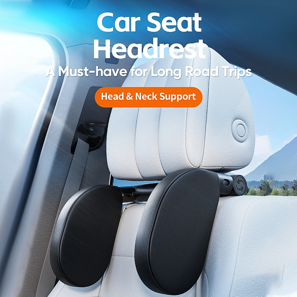 1pc 360° Rotation Car Neck Pillow Ergonomic Support Design for Kids Teenagers Adults Height Adjustment Car Interior Accessories