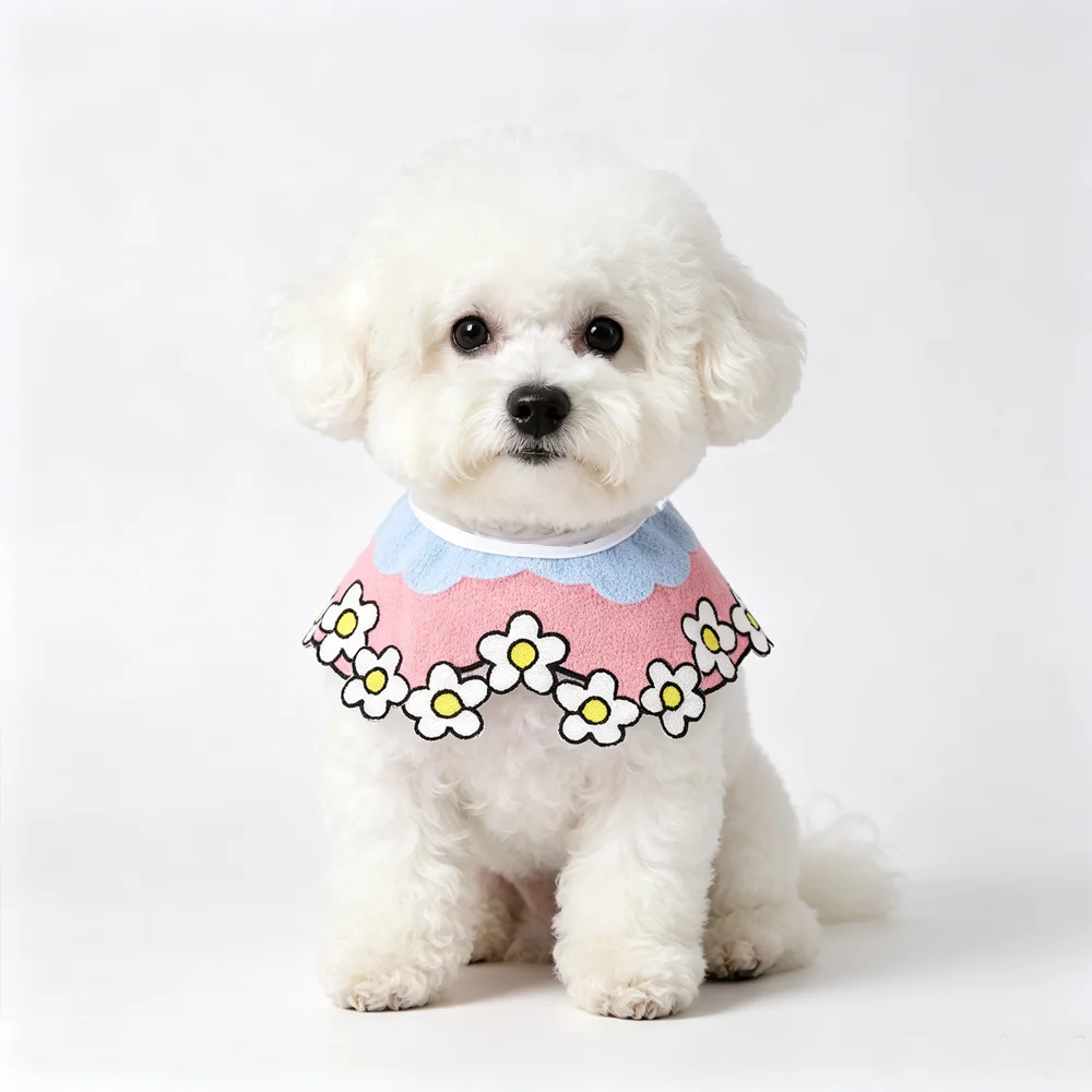 1 Pc Cartoon Princess Pet Bib Cats & Dogs  Adjustable Snap‑on Collar Scarf Cute Dress‑up  Photo Props