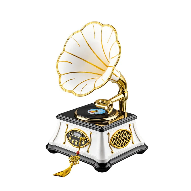 Bluetooth speaker mini phonograph shape retro home ornament