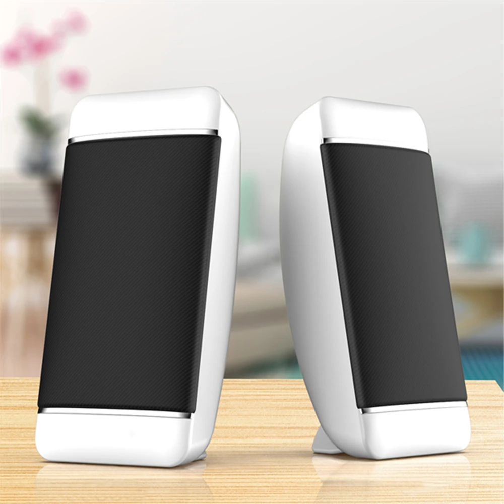 ​Wired Computer Speaker  for Laptop Desktop Phone USB and AUX Mini PC Speaker 5W Audio Multimedia Loudspeaker 2Pcs