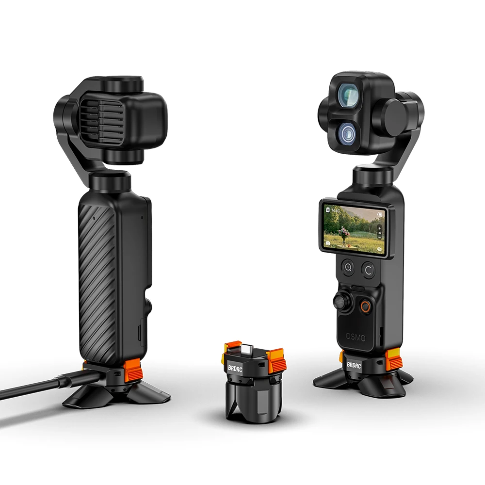 Desktop Stand for DJI Pocket 4Pro/4/3 Magnetic Charging Bracket Auto Open Foldable Quick Release Aluminum Alloy Camera Base