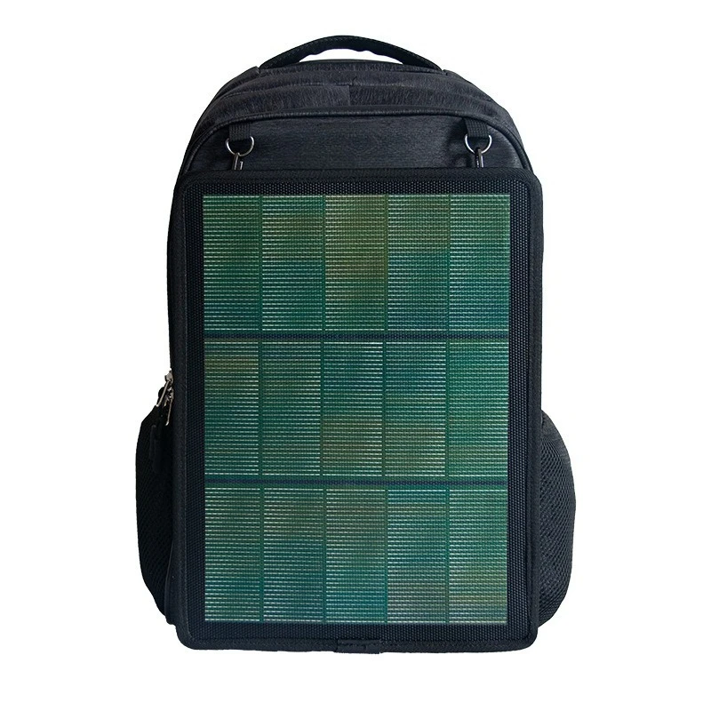 Multifunctional Solar Backpack Photovoltaic Removable USB Charging Waterproof Notebook Green Travel