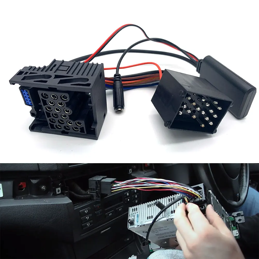 Accessories Adapter Car Audio Bluetooth 5.0 AUX full 10 pin For BMW  E46  E39 E38 E53 with hanfree mic