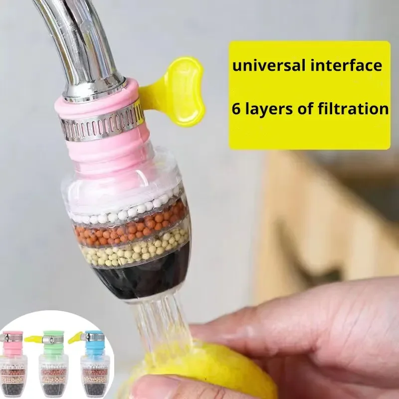 Household Faucet Water Filter Retractable Rotatable Splash-Proof Small Shower Universal Showerheads for Ordinary Faucets