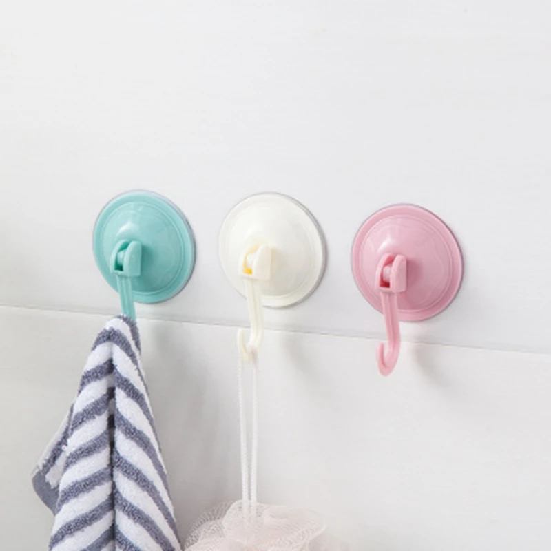 1PCS Suction Cup Hook Strong Suction Hooks Waterproof Bathroom Vacuum Suction Hook Kitchen Towel Hanger Hooks Accessories