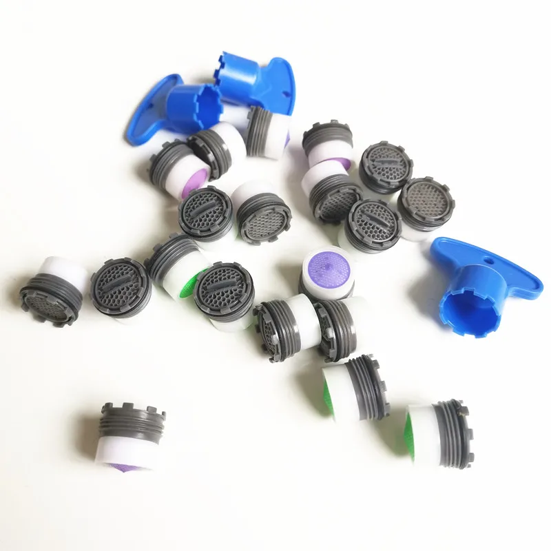10 Pcs 16.5mm Male Thread Water Saving Faucet Aerators Bubble Tap with Tool for Kitchen Basin Bathroom Accessories Wholesale