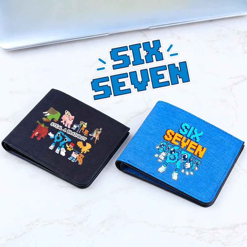 Steal A Brainrot Game Foldable Coin Purse Cute Anime Print Wallet Men's Business Daily Money Card Storage Mini Bag Kids Boy Gift