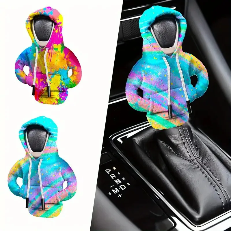 Car Gear Shift Hoodie Decoration Funny Gear Shift Cover Mini Universal Shift Knob Hoodie Cover for Car Interior Accessories Gift