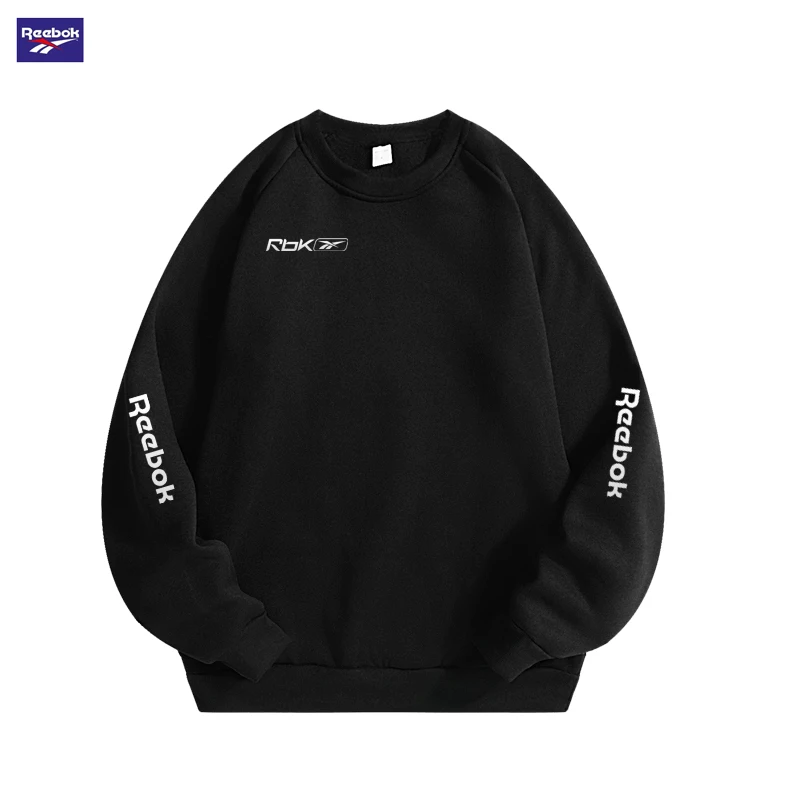 Reebok Small Printed Letter Embroidery Sweatshirt - Men's Version - Street Round-neck Warm and Soft Top - Regular Fit for Wearin