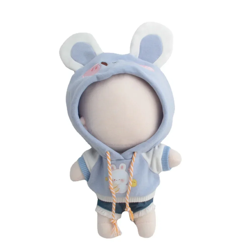 Doll Clothes For 20cm Idol Cotton Doll Accessories Cute Hoodie Pants Shoes Clothes DIY Collection Gift Without Doll