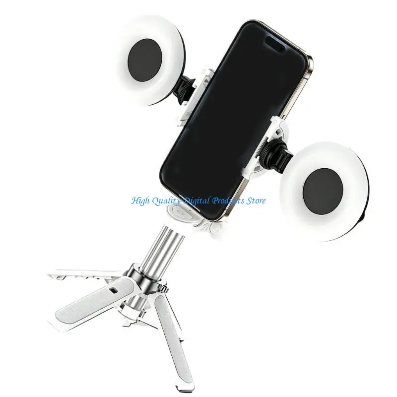 U2JE 360 Degree Rotatable Tripod With LED Light Wireless Remote & Phone Holder For Most Smartphone