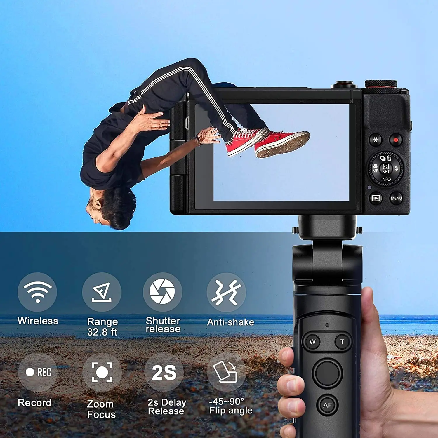 Wireless Remote Control Grip Tripod for Canon EOS R7 R6 R5 6DII 200DII 90D M6II 850D M50II G5XII G7XIII replaces HG-100TBR BR-E1