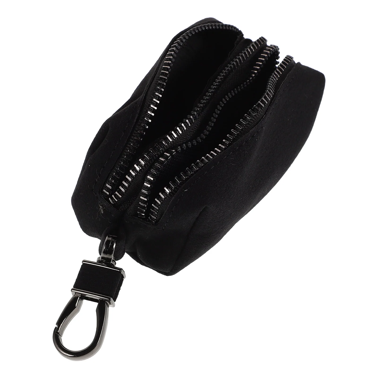 Pu Key Fob Protector Pouch Zipper Lock Compact Mini Car Keychain Case Wallet For Keys Coins Vehicle Key Organizer Bag
