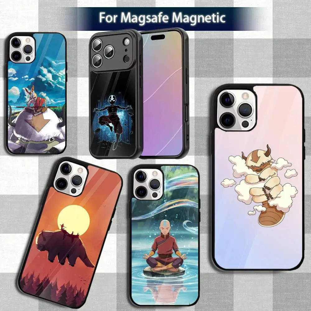 A-Avatar A-Appa AangS Phone Case For iPhone 13,12,15,17,11,16,14,Pro,Max,Plus,Mini,Magsafe,Magnetic Wireless Charging Case