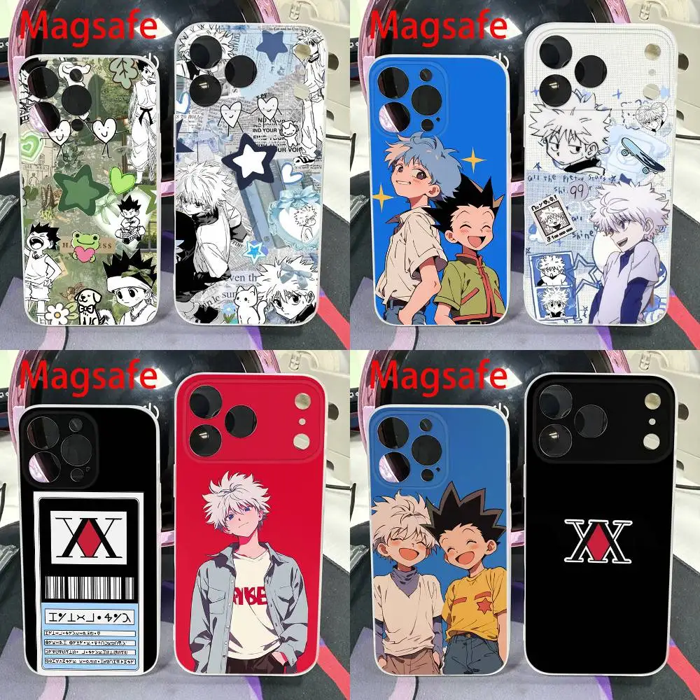 H-Hunter Gon Freecss Killua Zoldyck Phone Case For iPhone 14,16,15,11,13,17,12,Air,Mini,Plus,E,Pro,Max Magnetic Magsafe Cover