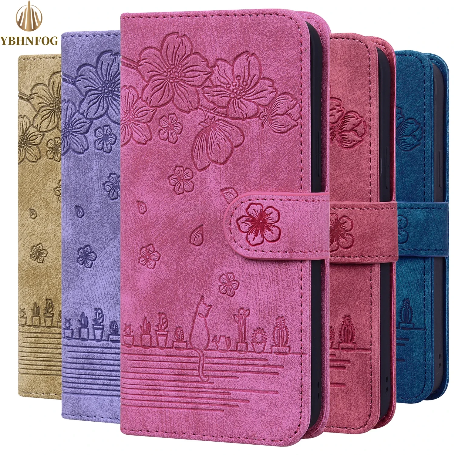 Luxury Leather Flip Phone Case For iPhone 15 14 Plus 13 Pro Max 11 12 Mini XR X XS Max 7 8 Plus 6S Magnetic Wallet Bracket Cover