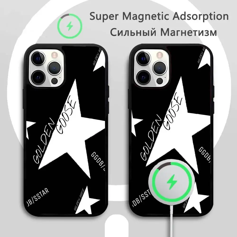 Epc FOUND GOLDEN GOOSE Phone Case Strong Magnetic For IPhone 16 15 14 13 Pro Max 11 12 Mini For Magsafe