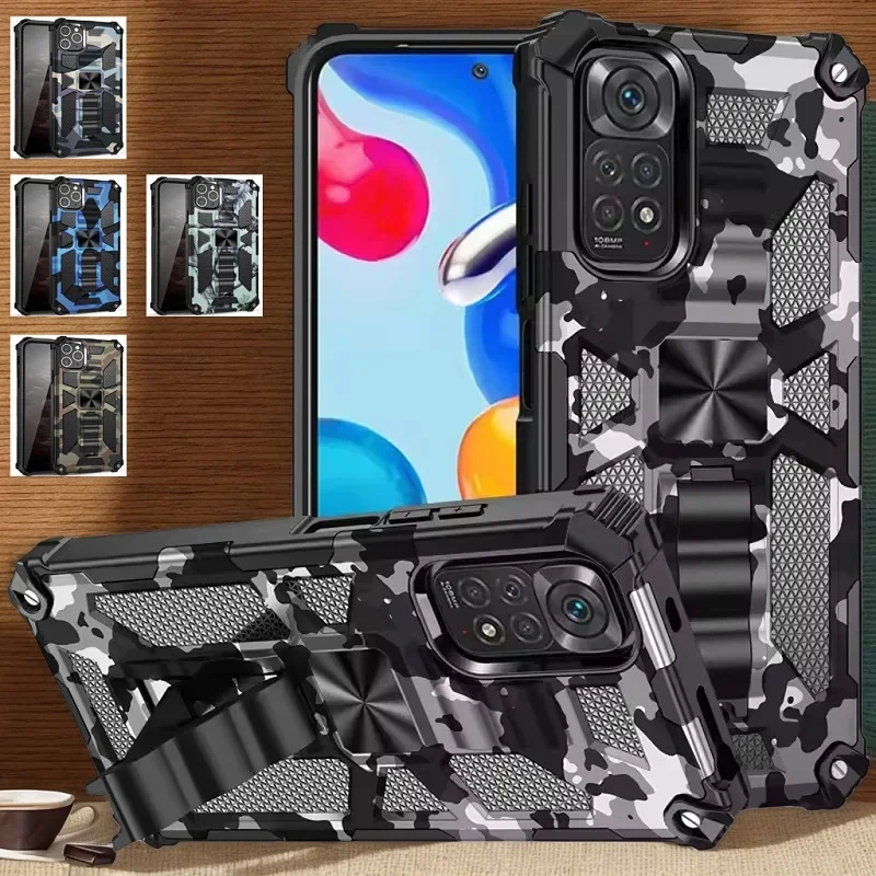 Classic Camouflage Shockproof Case For iPhone 16 15 Pro Max 14 13 Mini 12 Pro 11 XR Xs Max 6 7 8 Plus Hide Kickstand Phone Cover