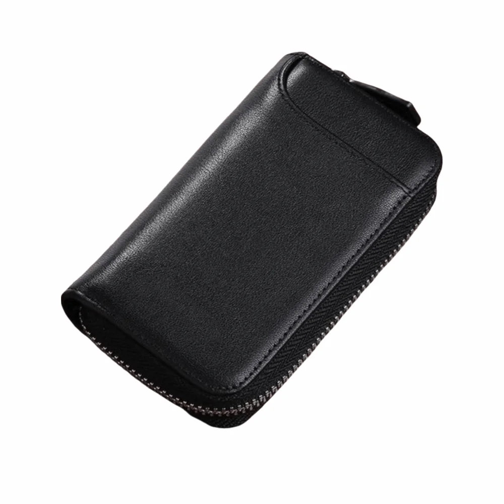 Universal Fit Retro Key Organizer Pouch Fashion PU Leather Car Key Wallet Large Capacity Portable Key Case Men Women