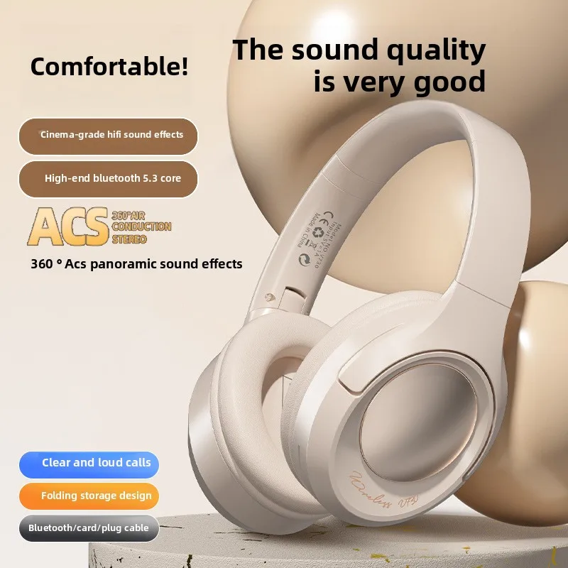 Over‑Ear Wireless Bluetooth Headphones Noise Reduction Long Playtime Hi‑Fi Sound Quality