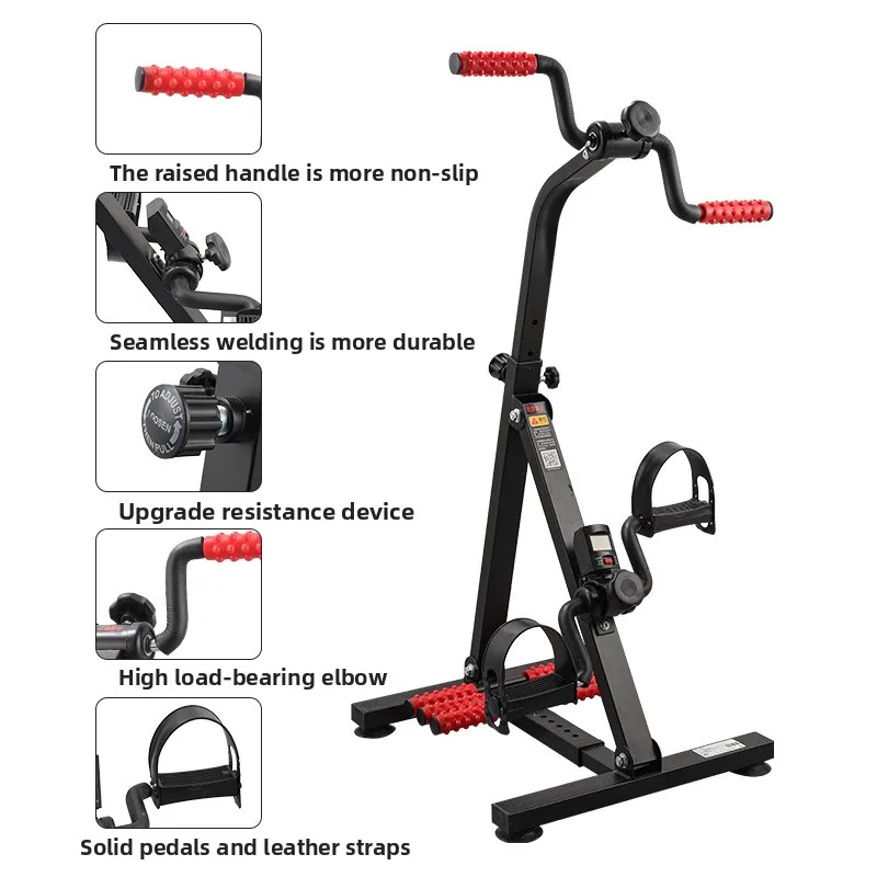 Mini Home Fitness Equipment Elderly Rehabilitation Training Exercise Bike Upper Lower Limb Massage Pedal Exerciser for Gym Use