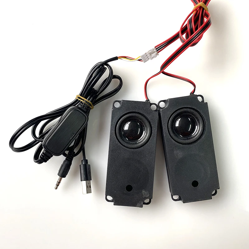 USB Wired 3.5mm-3.5mm Speaker Patch Cord Active Desktop Computer Notebook Modified Speaker Interface Cable for Audio Equipment