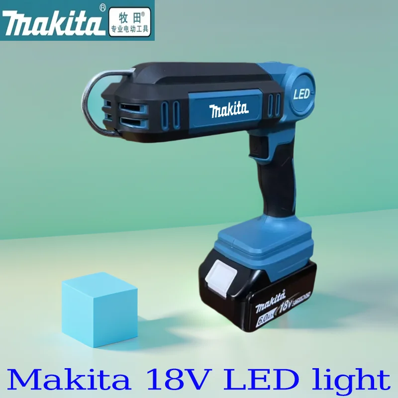 Original Makita 18V LED Work Light Compact Folding Travel Camping Lamp Electric Rotating Light Family Emergency Floodlight
