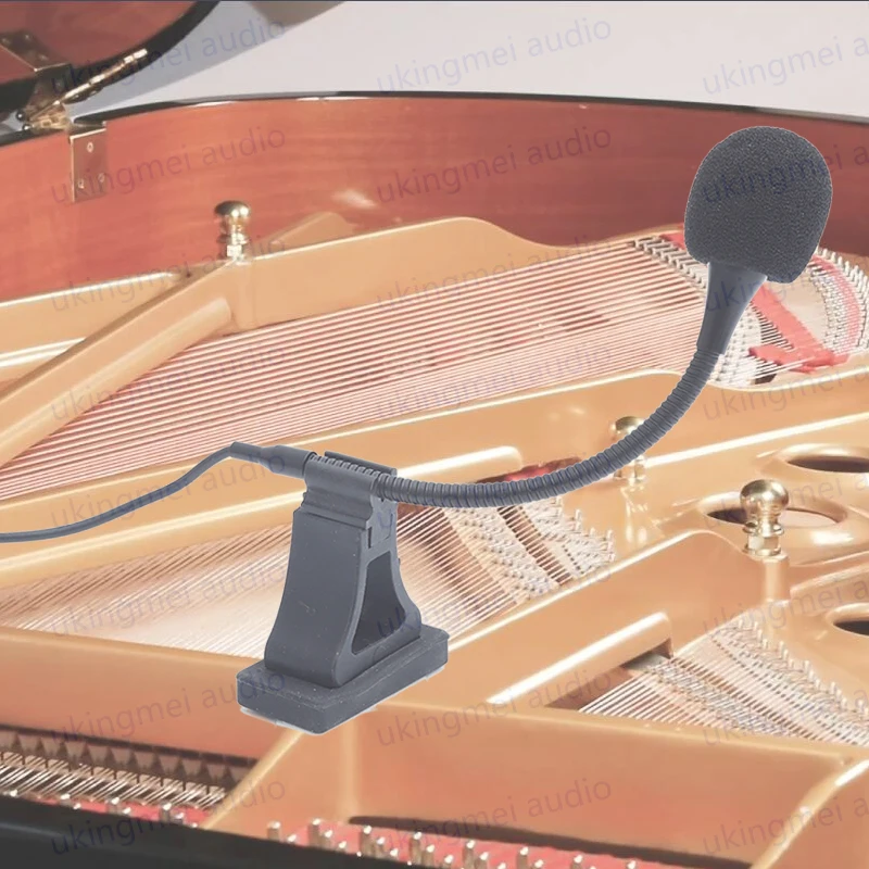 Instrument Microphone for Piano with Magnetic Clamp XLR Power Module Cardioid Performance Microphone TA4F for Shure Transmitter
