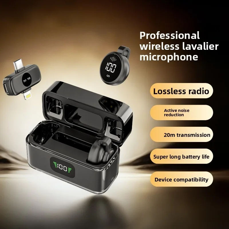 S30 magnetic wireless collar microphone fashionable space compartment noise reduction high definition radio microphone